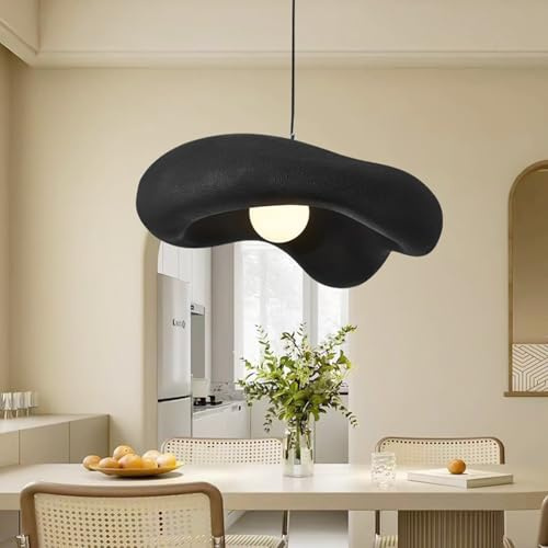 CNMKLM Moderne Pendelleuchte Wabi-Sabi Pendellampe Kreative Blumen Esszimmer Hängelampe Hängend Höhenverstellbar Esszimmerlampe Schlafzimmer Wohnbereich Kücheninsel Hängeleuchte,60*50*23CM(Schwarz)