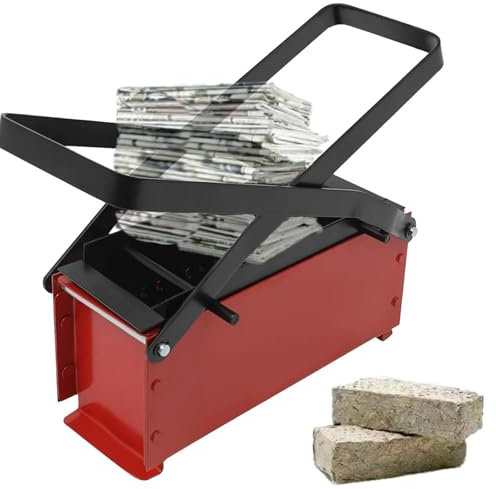 Prensa de briquetas,Máquina prensadora de ladrillos - Máquina para fabricar ladrillos de periódicos,Fabricante de briquetas de reciclaje de papel usado, para el hogar, jardín, periódico, estufa, chime