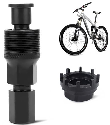 LZYDKH Kurbelabzieher Fahrrad Lockring Tool, Fahrrad Tretlager Werkzeug Kurbel Entferne mit 8 Zähnen Verschlussring Tretarm Abzieher Universell für Viele Fahrradtypen
