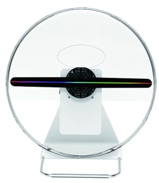 Mini Ventilateur holographique 3D de 30 cm, résolution 512 x 512 px, Affichage publicitaire holographique LED de Table for Salons, fêtes et événements Haute définition