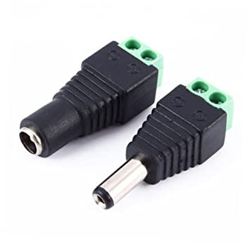WOONEKY Connettore Alimentazione Dc 12v Femmina e Maschio Set Da 10 Pezzi Facile Installazione Per Strisce Led e Cctv Connessione Senza Giunzioni