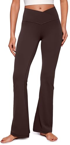 CRZ YOGA Schlaghose Überkreuzbund 74/79/84cm | Butterluxe, Extrem Weich, Leichte Kompression, Yoga, Lässig, V-Überkreuzter Bund, Schlagbein, für Damen