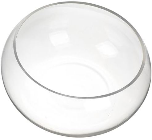 JOINPAYA Transparente Glas Fischschale Rund Großes Aquarium und Hydrokultur Terrarium für Büro und Zuhause Dekoratives Betta Fischglas aus Langlebigem Glas Tisch Deko und Geschenkidee