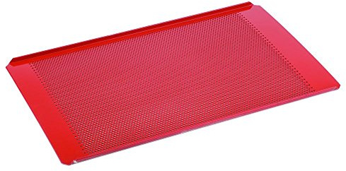 APS 88285 GN 1/1 Plaque de cuisson perforée, aluminium avec revêtement en silicone, 53 x 32,5 cm