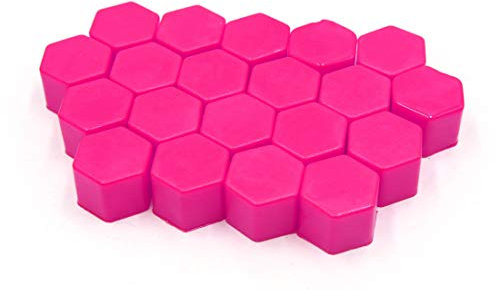 sourcing map 20Stk. 21 x 20mm Radmutternkappen Radbolzen Radkappen Abdeckungen Verschlusskappe für Autos Rosa