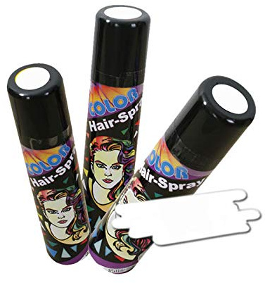 PARTY DISCOUNT® Farbiges Haarspray - lässt Sich Wieder auswaschen, weiß, 100 ml