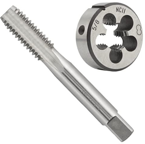 Aceteel 1,5 cm (5/8 Zoll) 11 UNC HSS Gewindeschneider und UNC Rundgewinde Gewindeschneider Rechtshänder