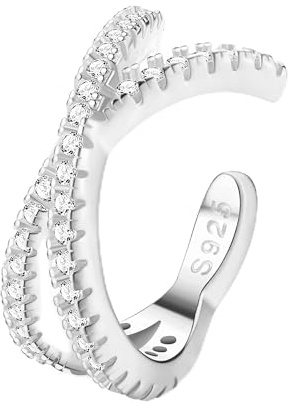 ORAZIO 925 Sterling Silber Ohr Manschette CZ Non-Piercing Fake Helix Knorpel Conch Ohrringe für Frauen