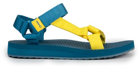 Izas - Sandalias de Senderismo con Doble Cierre de Velcro - Sandalias de Trekking Unisex Transpirable, Cómodas y Ligeras - TYN Color Azul y Amarillo - Talla 40