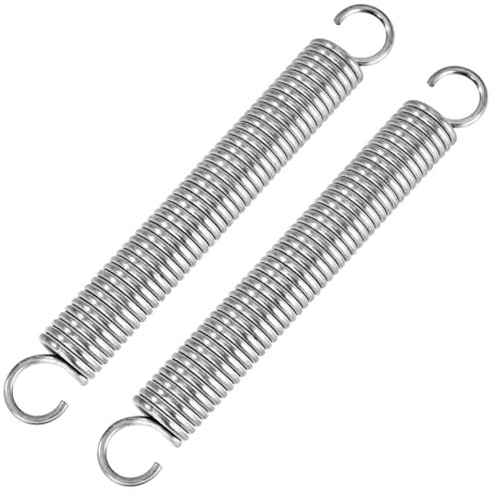 GUNGY Zugfedern mit Haken Edelstahl Spannfeder Zugfeder 200mm Außendurchmesser 25mm Drahtdurchmesser 3,5mm Maximale Zugkraft 30KG 3,5x25x200mm 2 Stück