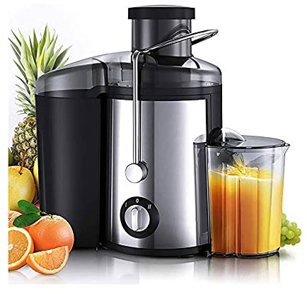 NSTVVEE Bocca della Macchina per spremiagrumi, spremiagrumi centrifugo ad Alta velocità per Frutta e Verdura, con Piedini Antiscivolo, separatore di Succo Multifunzionale Gratuito per Resi