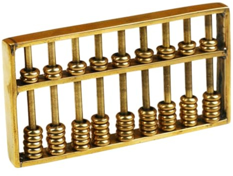 TOYANDONA Miniatur-Abakus Messing Ornament Kompakte Abakus-Dekoration Im Retro Stil Für Büro Wohnzimmer Desktop -Skulptur Als Zählhilfe