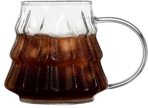 Taza de para árbol de Navidad, taza de café expreso, vasos para beber, cristalería de árbol de Navidad, vasos clásicos para Navidad, vacaciones, bodas