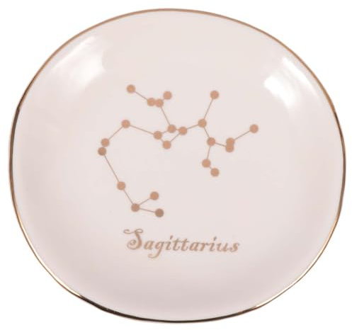 IMIKEYA Piatto per Gioielli in Ceramica Vassoio Espositivo per Anelli e Collane Portagioie Decorativo Design Accattivante e Texture Gradevole per Toeletta e Organizzazione di Orecchini