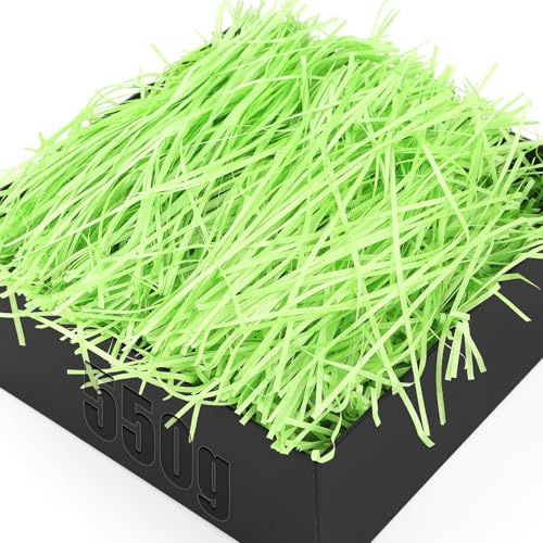 TXXATX 550 g strimlat papper för presentförpackning grönt fyllningsmaterial gåva förpackningsmaterial med slipning hammare shamper shred raffia fyllningsmaterial för paket gör-det-själv festival