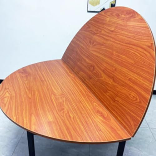 Klappbare runde Teak-Tischplatte, platzsparend, Esszimmer/Konferenztisch, ohne Beine