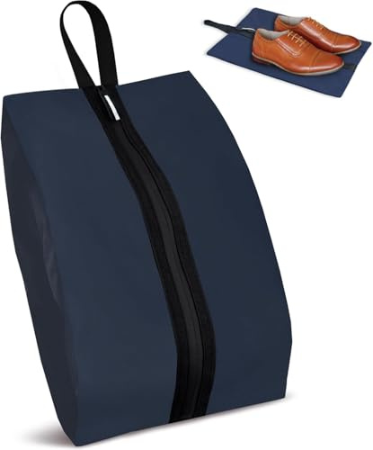 Shoe Bags for Travel, Multifunctional Storage Bag, Waterproof, Dustproof,Organize Shoes, Clothes, Cosmetics, for Both Men and Women,16.5 × 9.8 Inches (Navy Blue, 16.5 × 9.8 Inches)