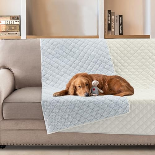 BellaHills Wasserdichter Sofabezug für Hunde Sofaüberwurf Decke Hundehaare Hundedecke Sofaschutz Blanco 132x208cm