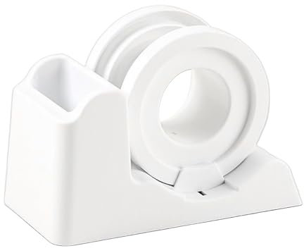 Tape Dispenser Desk, Tamper-Proof Seal Sticker Base, Multi-Purpose Adhesive Cutter, Portable Offices Supply, Ideal for Home, Studio, School, Workstation 4.33x6.1x3.23 Inch