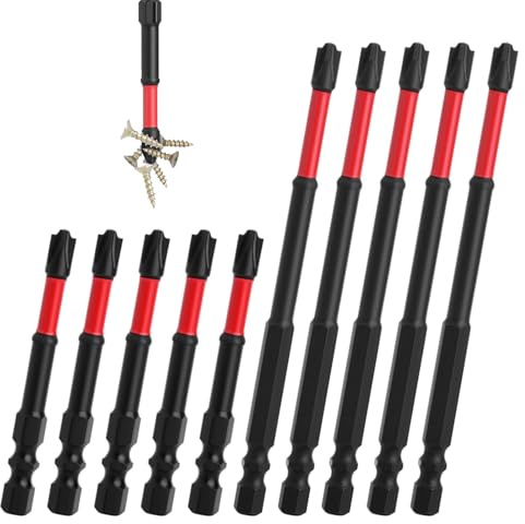 Punte per cacciavite Torx Security Star Bit Set, driver a prova di manomissione versatile | Fornisce la coppia massima, resiste alla rimozione, previene gli sprechi delle viti ottimizzati, accelera