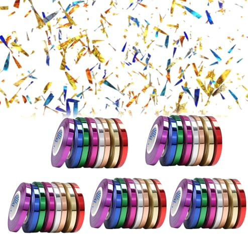 400 Meter Luftschlangen Geburtstag, 40 Bunte Luftschlangen für Hochzeit, 8 Farben. Perfekt Party und Feiern, Ideal für Geburtstagsdeko, Ballonband und Silvesterdekoration