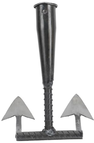 SOIMISS Azada Triangular Manual para Deshierbe y Apertura De Surcos Dobles, Azada De Mano Ligera y Resistente para Jardín e Invernadero, Herramienta De Cultivo Eficaz De Dos Puntas