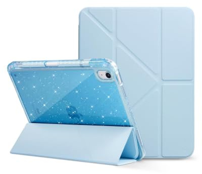 CoBak skyddshölje för iPad A16 11:e generation 11 tum 2025 och iPad 10:e generation 10,9 tum 2022 – skyddshölje med flerställningsställ porträttläge, penna-hållare och automatisk in-/urkoppling