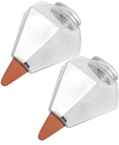 BESTonZON Dispositivi di Irrigazione Automatica per Piante da Interno, Set 2 Pezzi 500ml, Picchetti Autoirriganti Trasparenti per Bonsai e Vaso, Irrigazione Lenta per Vacanze e Viaggi
