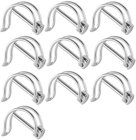 Rohrklappsplinte 4,5 x 40mm, Klappsplint 10 Stück, mit Rastverschluss, Splint, Sicherungsstift, für Bauernhof Rasen Garten
