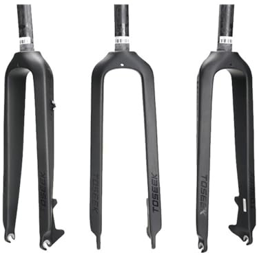 CUCKQUIC Fourche Rigide de vélo Tout Carbone, Fourche Avant de vélo, Frein à Disque, Fourche Rigide, Fourche de vélo VTT, Fourche Droite, Accessoires de vélo 27.5