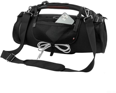 Funda portátil con correa para el hombro para JBL para Boombox 3, ajuste personalizado para Boombox 2 y 1, incluye bolsillo de malla extraíble para teléfono y unidades USB, ligero y