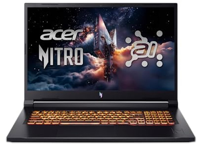Acer Nitro V 17 AI Gaming Laptop | AMD Ryzen 7 260 Processor | NVIDIA GeForce RTX 5070 Laptop GPU (798 AI Tops) | 17.3 FHD IPS 144Hz Display | 32GB DDR5 | 1TB Gen 4 SSD | Wi-Fi 6E | ANV17-41-R75F