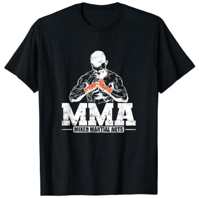 Maîtrise des Techniques MMA Arts Martiaux Mixtes T-Shirt Graphique avec Valeur, Homme, Noir, L