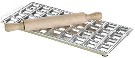 KitchenCraft Imperia Plateauà raviolis 36 trous et rouleauà ptisserie