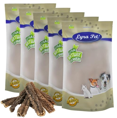 Lyra Pet® 5 kg Rinderpansen groß getrocknet Kausnack für Hunde Leckerli