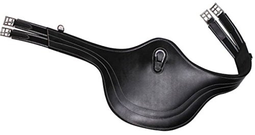 QHP Sattelgurt Springschutz Stollenschutzgurt Leder Luxus Ziernähte div. Größen