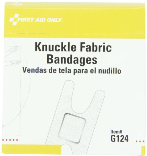 Vendaje de tela para nudillos de primeros auxilios, 1-1/2 pulgadas x 3 pulgadas, caja de 40 unidades