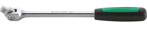 STAHLWILLE 424-2K | 3/8 Gelenkgriff | Länge 253,5 mm | schwenkbarer Vierkant | robust & bruchsicher | Made in Germany