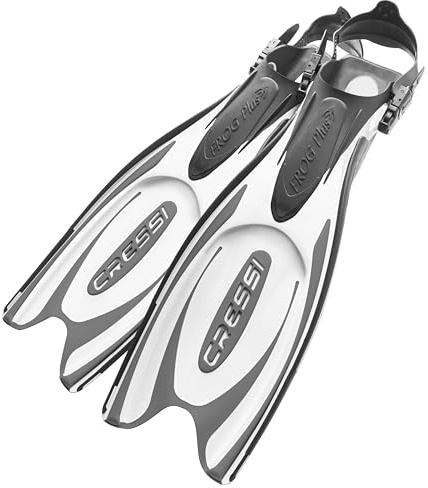 CRESSI Tauchen Flossen Frog Plus, schwarz/wei�, XS/S-35/38