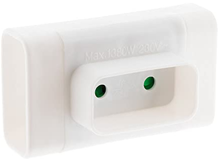Zenitech - Triplite 3x 6A 2P Strömfördelare - Barnsäker Och NF Certifierad - Idealisk För Elektriska Apparater Och Belysning - Hållbar Polypropen - Vit