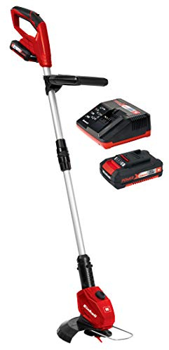 Einhell Akku Rasentrimmer GE-CT 18 Li Kit (Power X-Change, Lithium-Ion, 18 V, 1500 mAh, 240 mm Schnittkreis, 20 Kunststoffmesser)