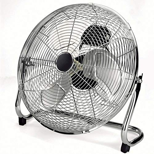 TrAdE Shop Traesio Ventilatore 3 Pale in Alluminio OSCILLANTE Diametro 35 CM 120W Stand in Metallo