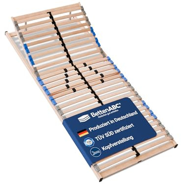 BettenABC - 7-Zonen-Lattenrost Madera - 100x200cm - individuelle Kopfteilverstellung & Härtegradverstellung - Selbstmontage - für alle Matratzen geeignet - hergestellt aus Schicht- & Buchenholz