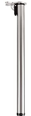 Amig - Gamba pieghevole in acciaio cromato opaco Mod. 17 per tavoli da cucina o sala da pranzo, scrivania o ufficio con regolazione in altezza di 10 mm | Misure: Ø50 x 710 mm | Resistenza 15 kg/gamba