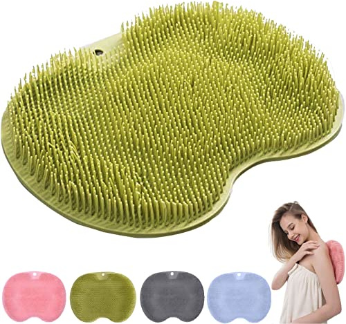 Silikon-Massagepad, Dusch Rückenschrubber, Badematte für Peeling | Utschfestes Silikon-Massagepad, Rückenschrubber-Massagematte mit rutschfesten Saugnäpfen, Silikon Dusch Rückenschrubber