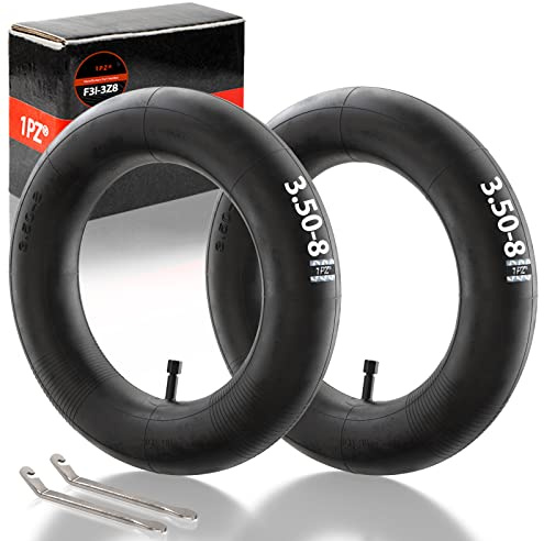 1PZ F3I-3Z8 2 Chambres à air 3.50-8/4.00-8 pour pneu de brouette remorque chariot de Jardin tracteur monocycle de tondeuse à gazon et scooter, avec tige droite de valve TR13