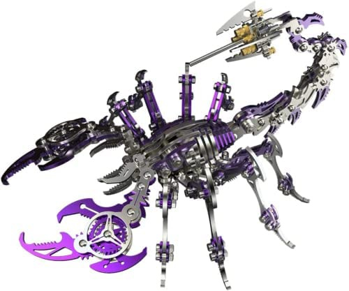3D Metal Puzzle, 200 Teile Mechanisches Scorpion King 3D Metall Puzzle Modellbausatz, Edelstahl Mechanische Insekten Tier Modell, 3D Puzzle Metall DIY Ornament Geschenk für Jugendliche und Erwachsene