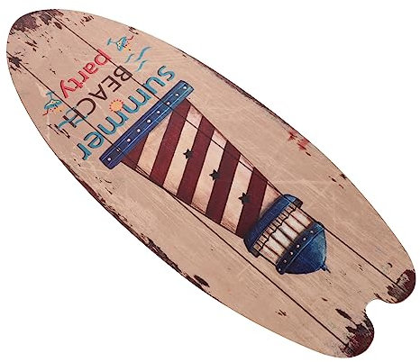 FUNOMOCYA Holz Surfbrett Wanddekoration Für Strandparty-dekoration Sommerliches Surfboard-schild Für Wand Und Türdekor Badezimmerschilder Holz-tischdeko