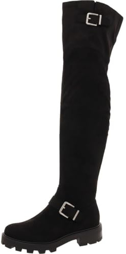 Nine West Botas por encima de la rodilla Nans para mujer, Negro 001, 40.5 EU