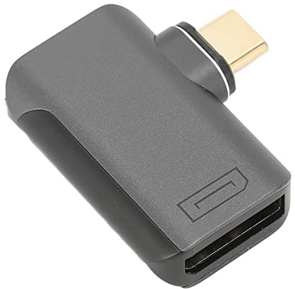 Bewinner Magnético en ángulo Tipo USB C Tipo C a Mini Displayport Monitor Convertidor, Tipo C Adaptador Magnético a 8K HDR Ultra HD 24Pin Chapado en Oro Adaptador Tipo C con Carcasa de